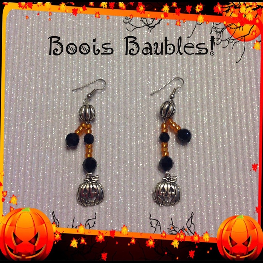 Pumpkin charm earrings